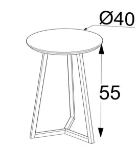 Klint salontafel (Senkron zwart & zwart)