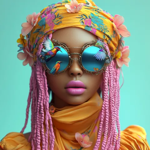 Vrouw met Roos 2 80x80cm