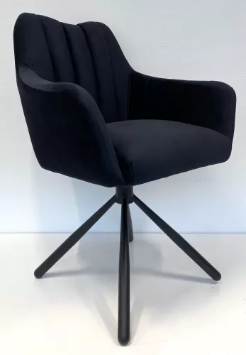 Melen stoel (Riviera 100 & draaibare conische KD - zwart)