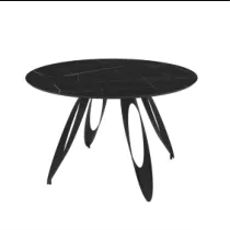 Galaxy vaste eettafel Ø130cm (Cosmos hoogglans & zwart)