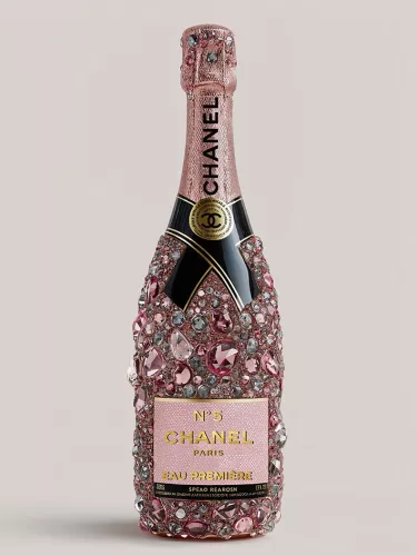 Champagne met diamanten 60x80cm
