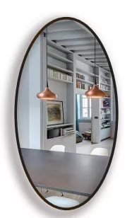 Spiegel Eclips 50x170cm Zwart