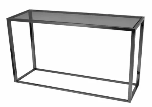 Tafel Allan 150x40x78cm Helder Glas zilver