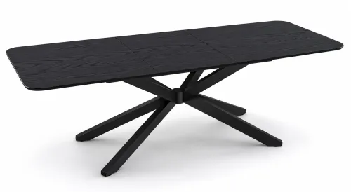 Mona 190 Tafel (190+60cm) (Senkron Zwart & Zwart)
