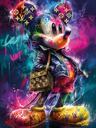 Graffiti muis 60x80cm