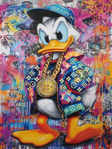Bitcoin-eend 60x80cm