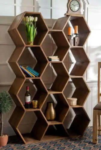 Zijkant van de boekenkast