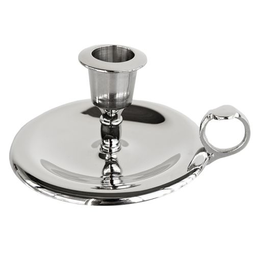 Kandelaar 13x6x11cm met houder zilver