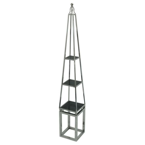 Obelisk Cassius 30x30x203cm Met Zwart Glas