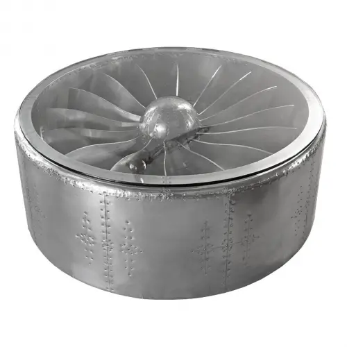 Vliegtuig Salontafel 128x128x42cm Propeller airplane aviator