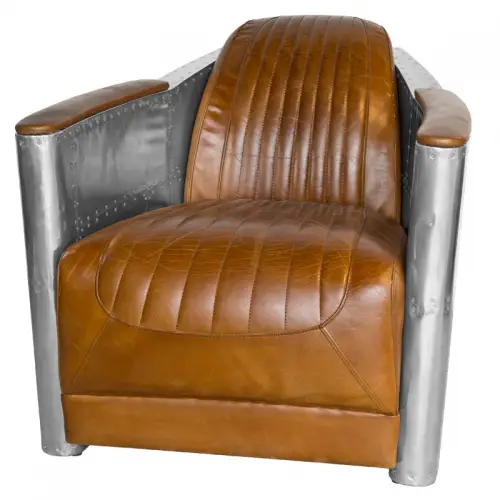 Airplane fauteuil lederen aviator
