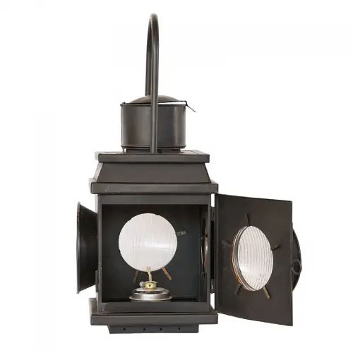 IJzeren lamp 26x32x67cm 4 zijden glas