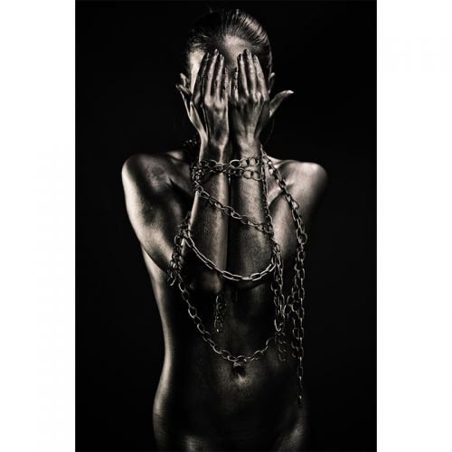 Vrouw Handen Op Ogen 80x120x2cm