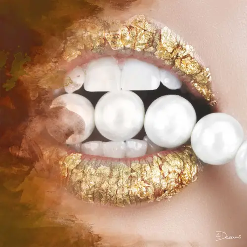 Gouden Parels 80x80x2cm