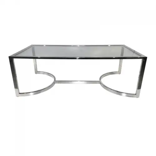 Salontafel Redfield 140x70x47cm zilver