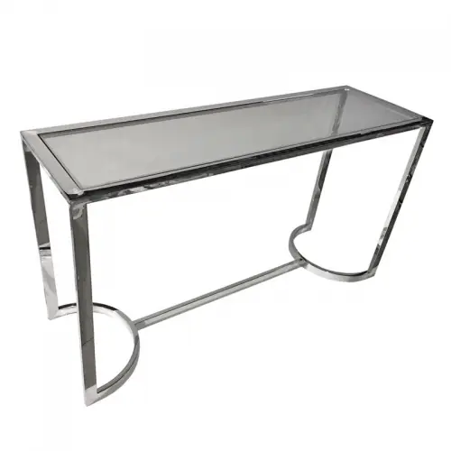 Consoletafel Shirley 140x45x78cm zilver Glas