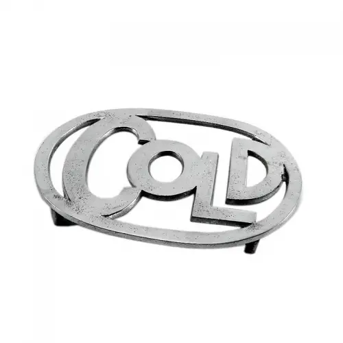 Onderzetter 19x9.5x3.5cm Koud zilver