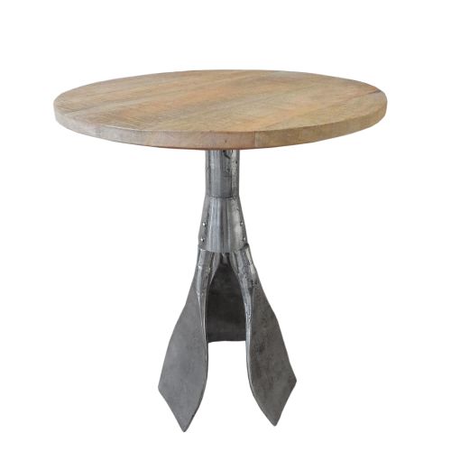 Ronde tafel Randall peddel met houten blad
