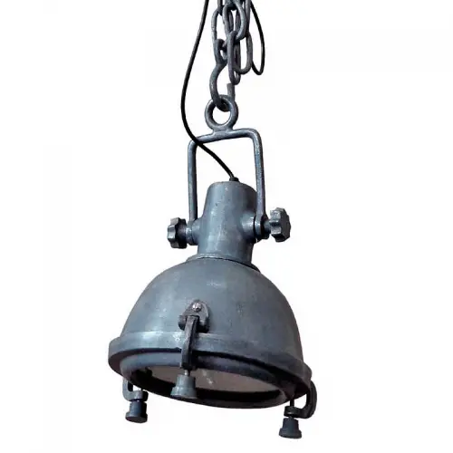 Plafondlamp 28x23x41cm ruw zilver