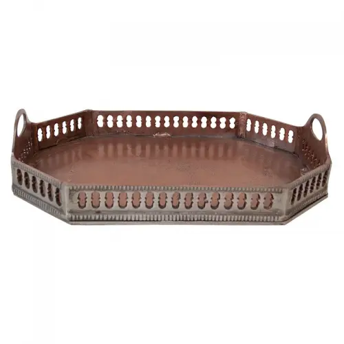 Dienblad 43x30x10cm Galerie brons