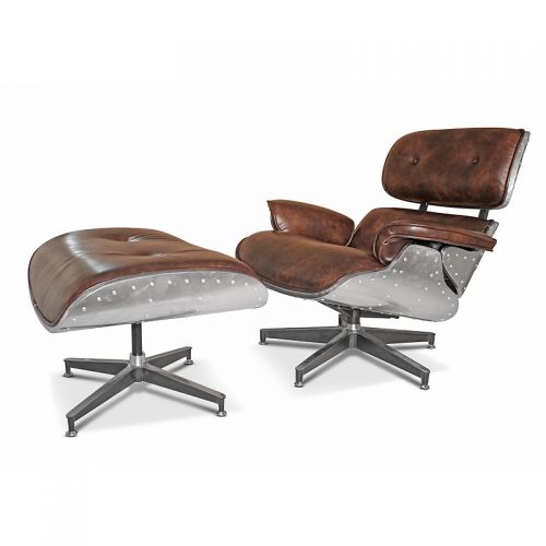 Lennox Stoel & kruk 78x75x83cm & 65x55x45cm