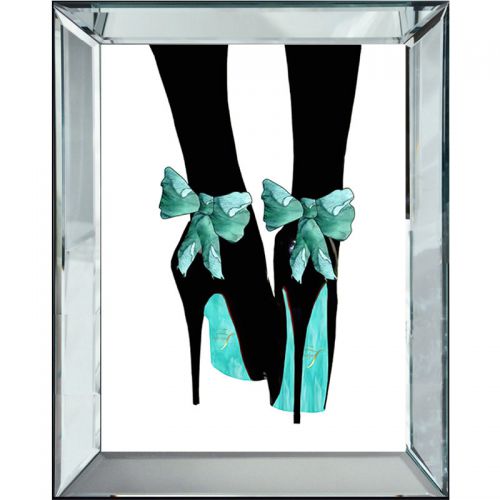 Zwarte kousen in hoge hakken 50x60x4.5cm