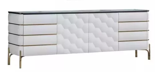 Nirvana Dressoir zonder spiegel wit en goud