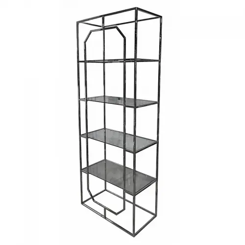 Kast Lamesa 76x38x198cm zilver Helder Glas