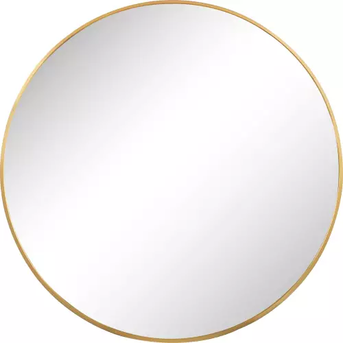 Gouden wandspiegel rond 100 cm