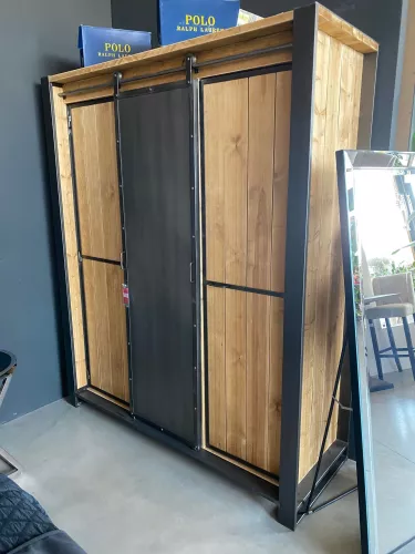 Kledingkast Industrieel max. 165x200x60cm hang/planken UITVERKOOP