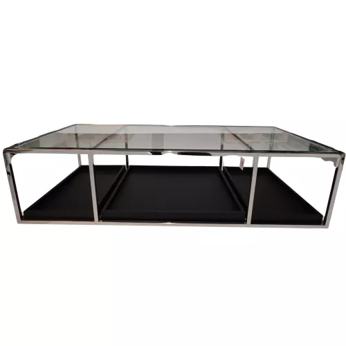 Coffee Table Milano 160x80x40cm With Clear Glass