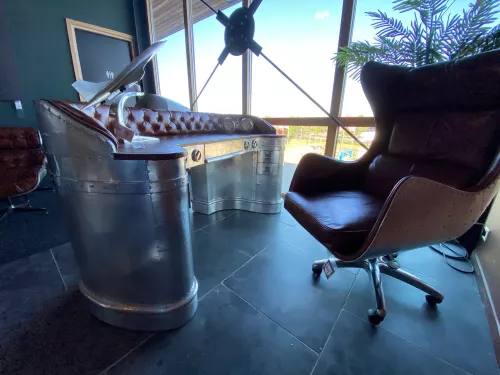 Vliegtuig Schrijftafel Eddison 185x86,5x100cm