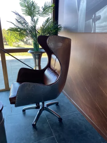 Vliegtuigstoel Eddison 77x91x106cm